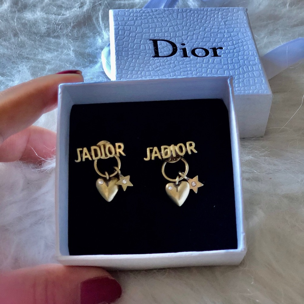 Dior J’adior 2019 heart crystal star earring